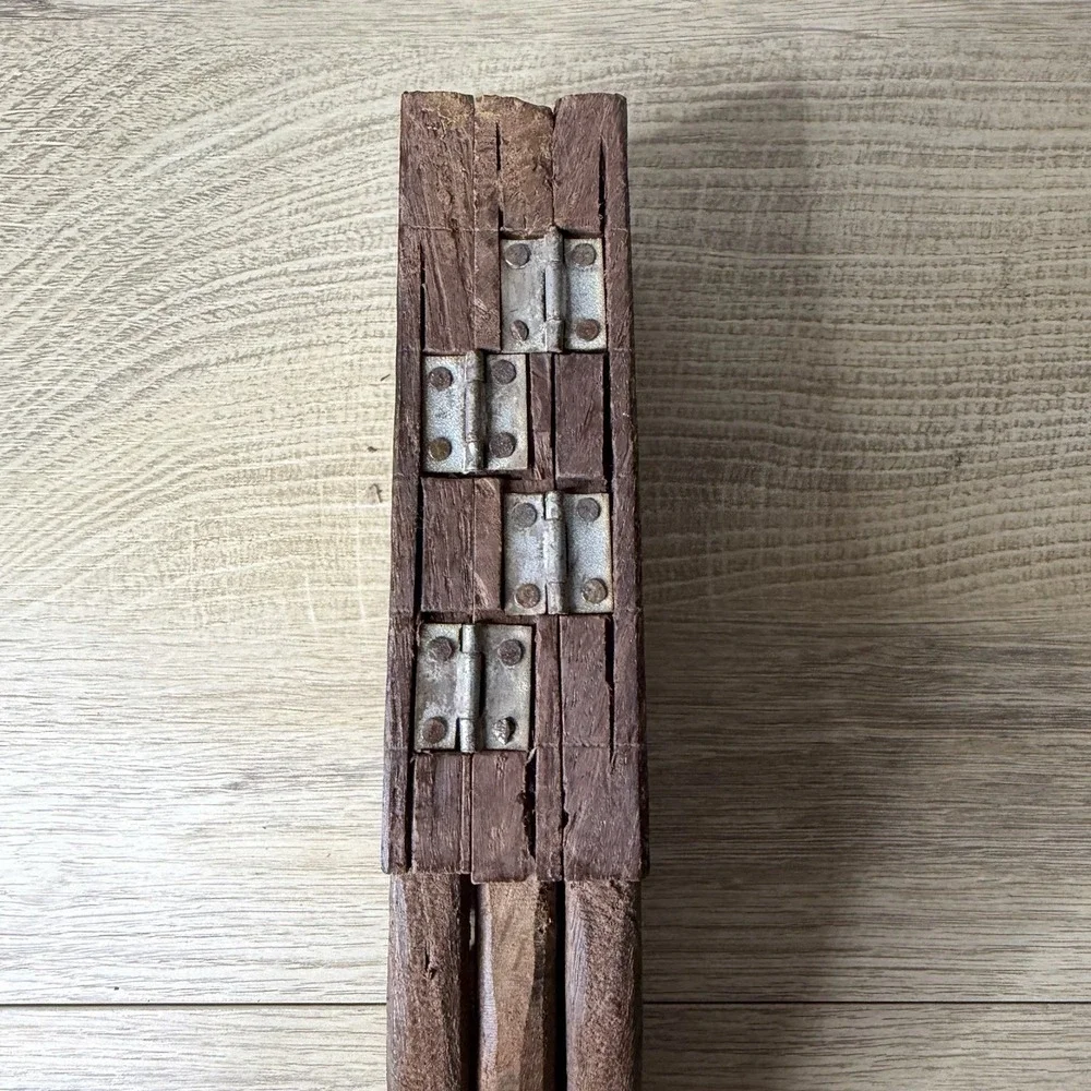 Hand‎ Carved Wooden Small Folding Book Stand Leaf Scroll Display Riser Bohemian